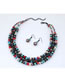 Simple Multi-color Water Drop Shape Decorated Jewelry Set
