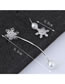 Elegant Silver Color Snowflake Shape Decorated Simple Earrings