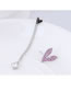 Elegant Silver Color Heart Shape Design Asymmetric Earrings