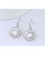 Elegant Silver Color Round Shape Design Pure Color Earrings