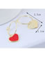 Elegant Red Heart Shape Design Simple Earrings