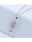 Elegant Silver Color Lock Pendant Decorated Long Necklace