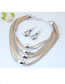 Elegant Multi-color Chains Decorated Multi-layer Jewelry Sets