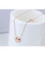 Fashion Rose Gold Heart Shape Decorated Pure Color Necklace