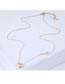 Fashion Rose Gold Heart Shape Decorated Pure Color Necklace