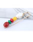 Fashion Red+white Round Shape Design Color Matching Brooch