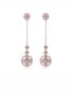 Fashion Rose Gold Flower Pendant Decorated Long Earrings