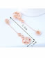 Fashion Rose Gold Flower Pendant Decorated Long Earrings