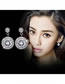Fashion Silver Color Round Shape Design Pure Color Earrings