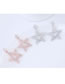 Fashion Silver Color Full Diamond Decorated Star Shape Earrings