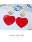 Fashion Blue Heart Shape Decorated Earrings