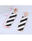 Elegant Black+white Stripe Pattern Decorated Earrings