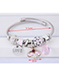 Fashion Pink Waterdrop Shape Decorated Multi-element Bracelet