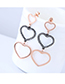 Fashion Rose Gold Heart Shape Design Earrings