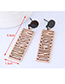 Fashion Rose Gold Hollow Out Design Letter Pattern Earrings