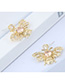 Simple Gold Color Bee Shape Decorated Earrings