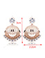 Simple Gold Color Full Diamond Decorated Earrings