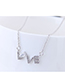 Sweet Gold Color Letter Love Pendant Decorated Necklace