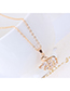 Sweet Gold Color Swan Pendant Decorated Necklace