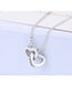 Sweet Silver Color Heart Shape Pendant Decorated Necklace