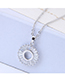 Sweet Silver Color Circular Ring Decorated Necklace
