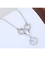 Sweet Silver Color Pure Color Design Long Necklace