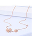 Sweet Gold Color Flowers Pendant Decorated Necklace