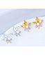 Sweet White Pearls Decorated Flower Shape Earrings