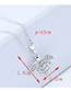Elegant Silver Color Bee Pendant Decorated Long Necklace