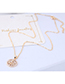 Elegant Gold Color Tree Pendant Decorated Long Necklace