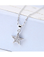 Elegant Silver Color Star Shape Decorated Necklace