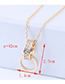 Elegant Gold Color Double Round Shape Decorated Necklace