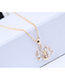 Elegant Gold Color Peacock Pendant Decorated Long Necklace