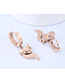 Elegant Rose Gold Fox Shape Design Pure Color Earrings