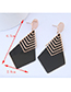 Elegant Rose Gold+black Rhombus Shape Design Long Earrings