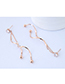 Elegant Rose Gold Balls Decorated Pure Color Earrings
