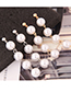 Fashion White Pearl Decorated Tassel Earrings