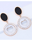 Fashion White Hollow Out Design Round Shape Earrings
