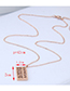 Fashion Rose Gold Abacus Shape Decorated Necklace