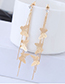 Fashion Gold Color Butterfly Shape Decorated Tassel Earrings