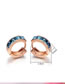 Fashion Blue Diamond Decorated Earrings