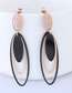 Fashion Rose Gold+black Hollow Out Design Earrings