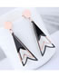 Fashion Black Color Matching Decorated Earrings