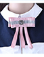 Fashion Pink Diamond Decorated Brooch