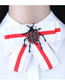 Fashion Red+white Beetle Shape Decorated Bowknot Brooch
