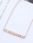 Fashion Rose Gold Latter Pattern Decorated Necklace