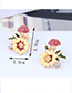 Fashion Multo-color Flower Shape Decorated Earrings