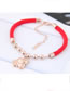 Fashion Red+gold Color Pure Color Decorated Bracelet