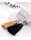 Fashion Gold Color+black Tassel Decorated Earrings (12 Pcs )