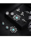 Fashion Silver Color Flower Shape Decorated Earrings (12 Pcs )